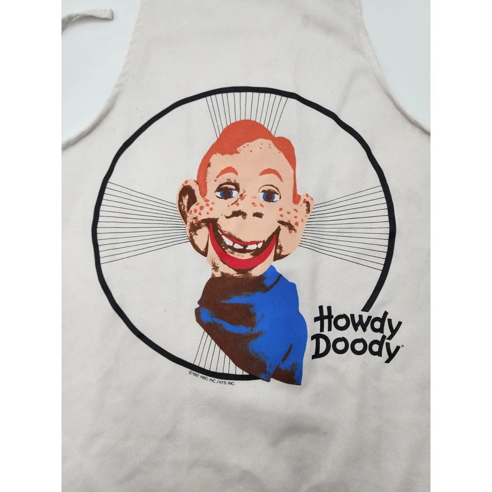 Vintage 1987 Howdy Doody Apron to go‎ White  NBC Inc No Packaging LOGO